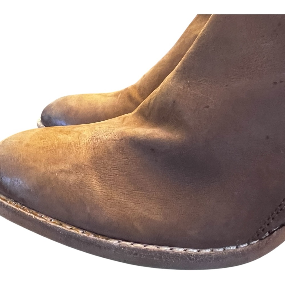 DOLCE VITA Jaeger Nubuck Leather Double Zip Bootie Teak Block Heel - Picture 9 of 15